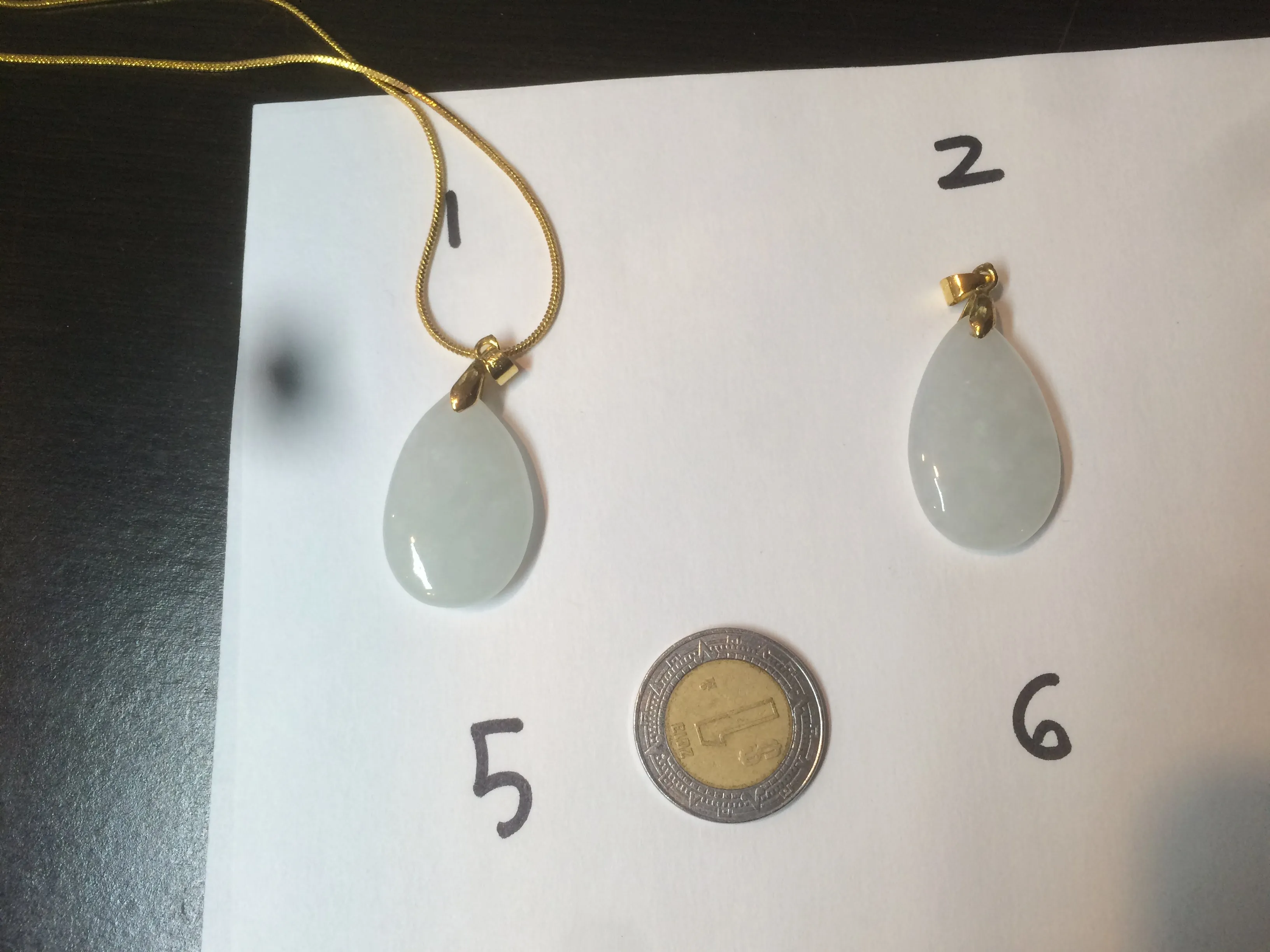 100% natural icy watery clear white type A jadeite jade water drop pendant necklace group E53