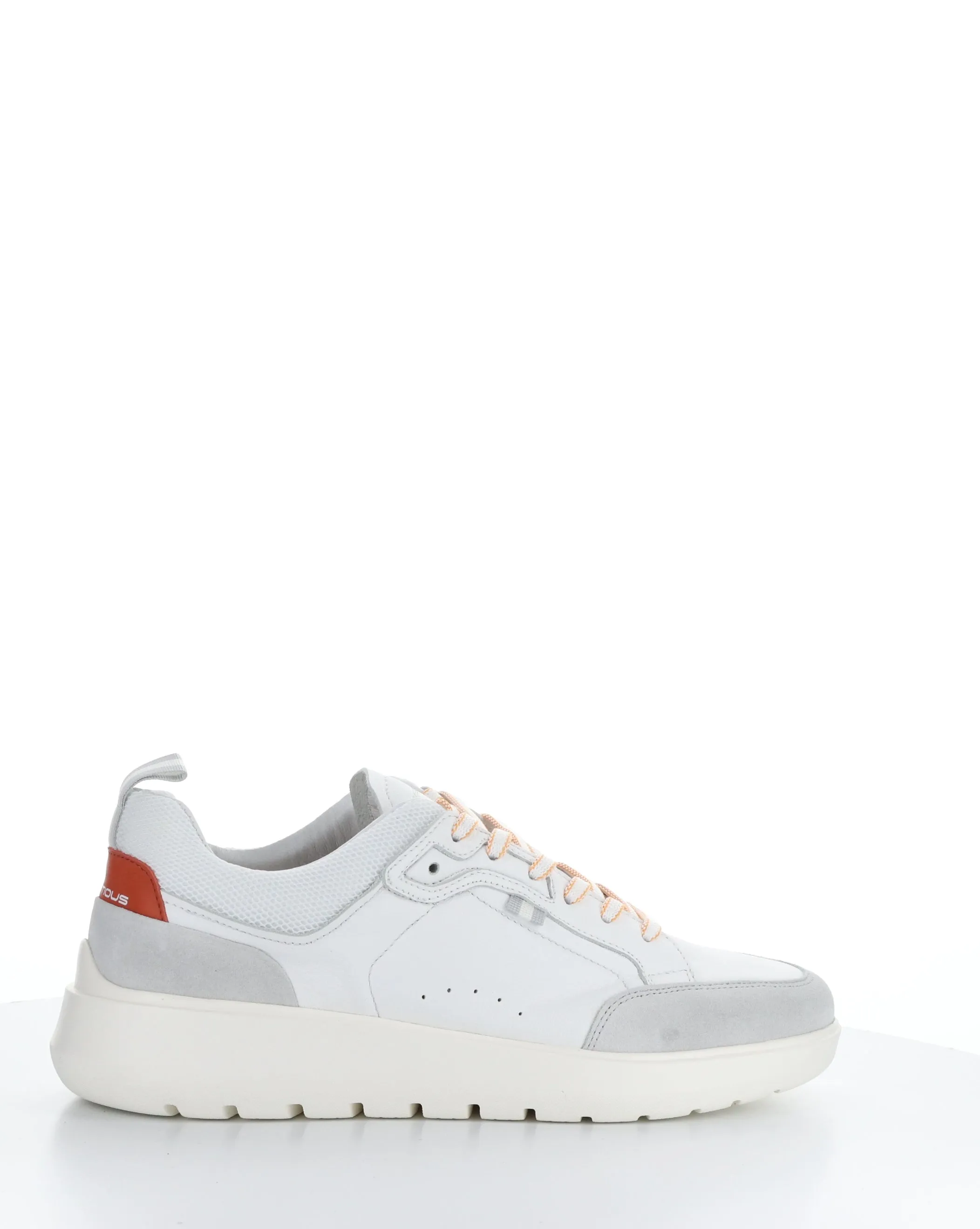 12806 WHITE/ORANGE Lace-up Shoes