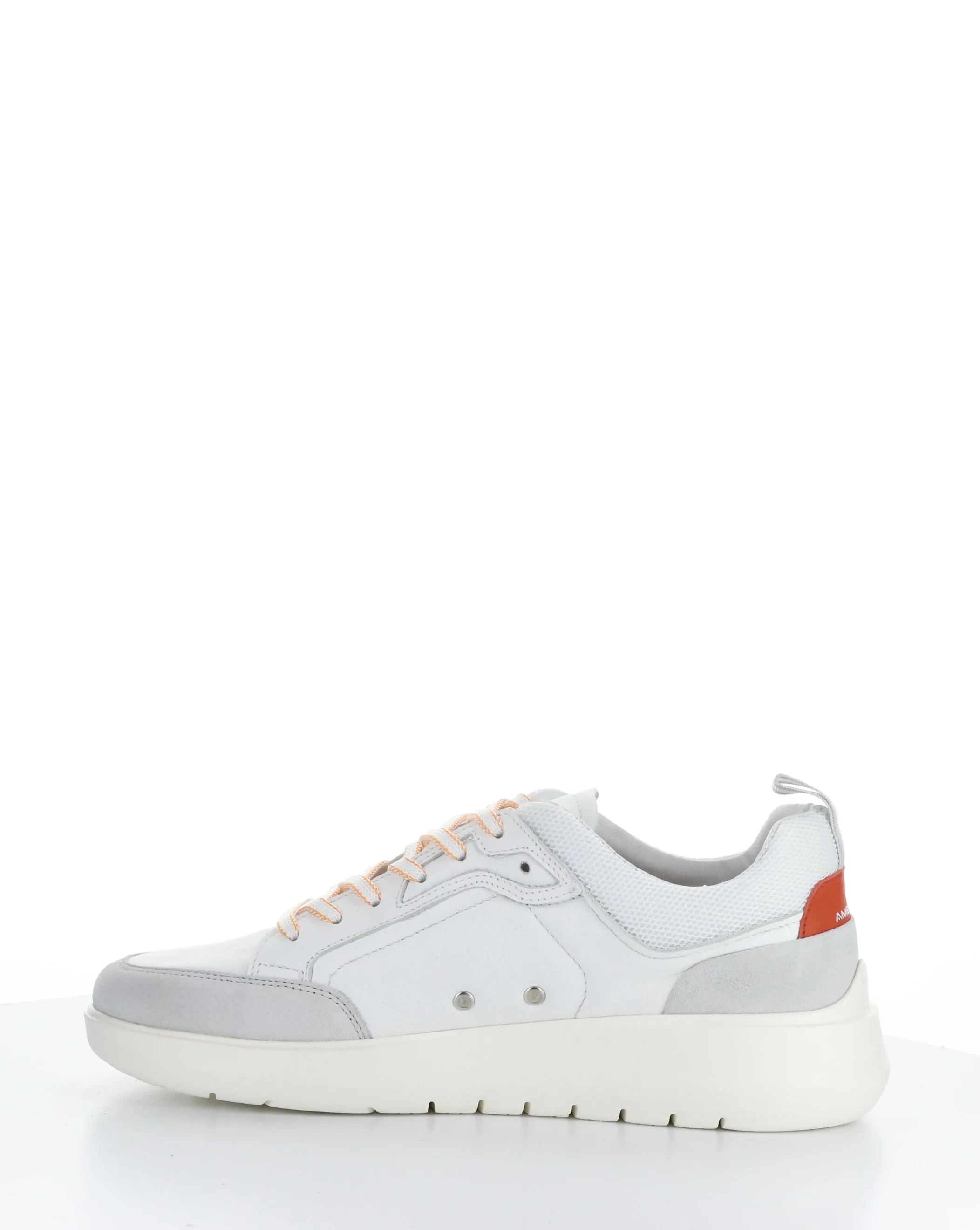 12806 WHITE/ORANGE Lace-up Shoes