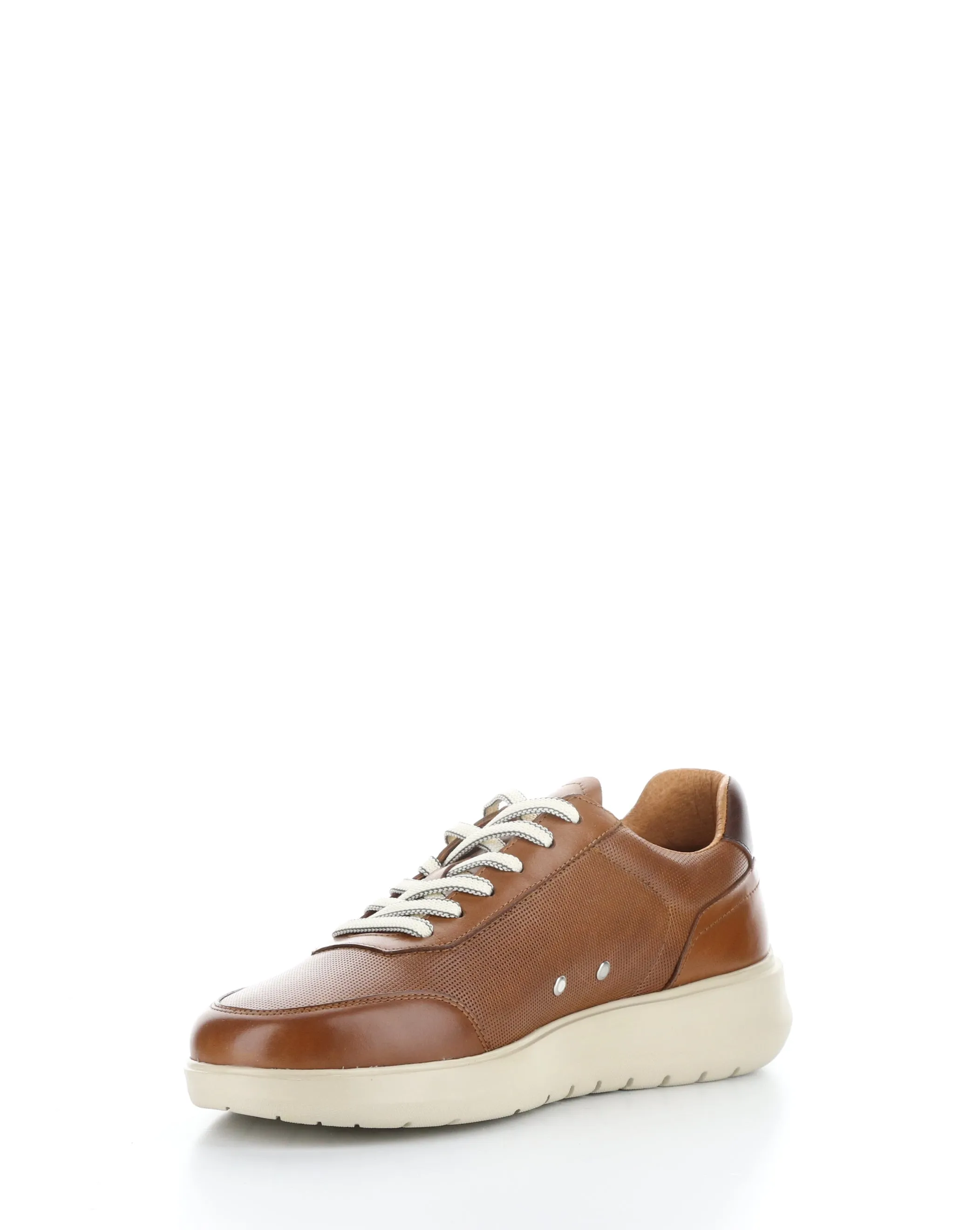 12863 COGNAC/BEIGE Lace-up Shoes