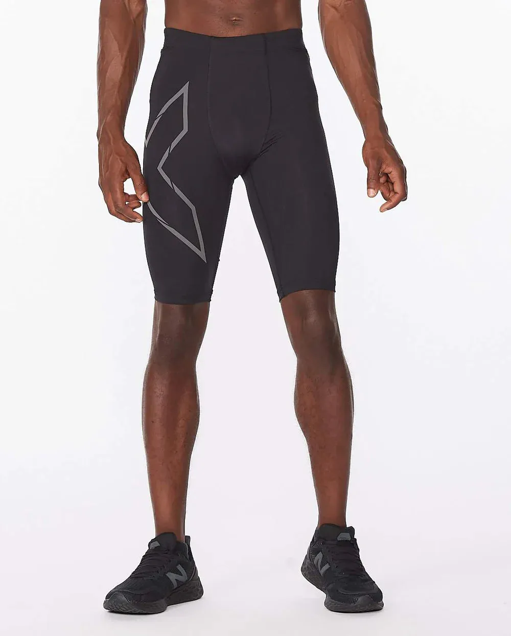 2XU Men's Light Speed Compression Shorts - Black/Black Reflective -MA5331B