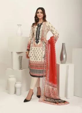 ACE Galleria Digital Embroidered Unstitched 3 Piece Lawn Suit ACE-12054