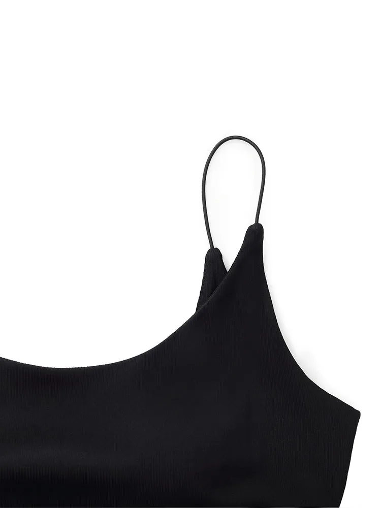 Acetate Twisted Back Women Camisole With Detachable Bra Pads