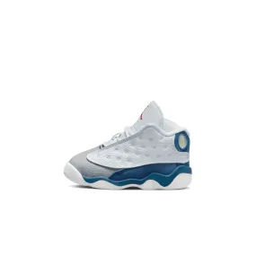 AIR JORDAN 13 RETRO TD - WHITE/FIRE RED-FRENCH BLUE-LT STEEL GREY