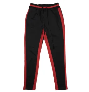 AMERICAN BAZI TRACK PANTS BLK/RED - RJJ-7001