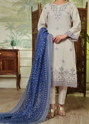 Anmol By VS Textile Embroidered Lawn With Fancy Zari Dupatta 3 Piece Unstitched Suit VS24AELFZD D-1005