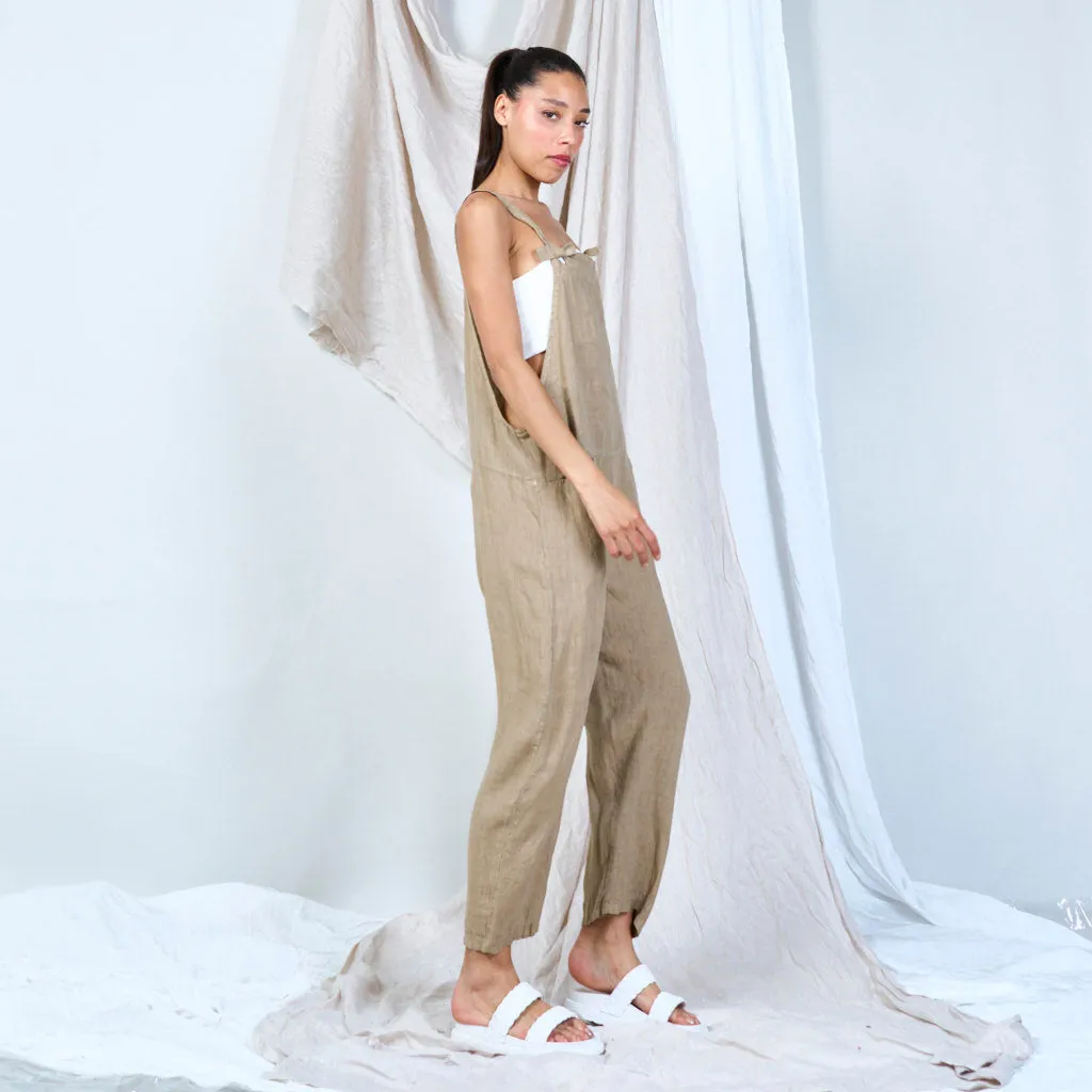 Artisanal linen overalls wholesale