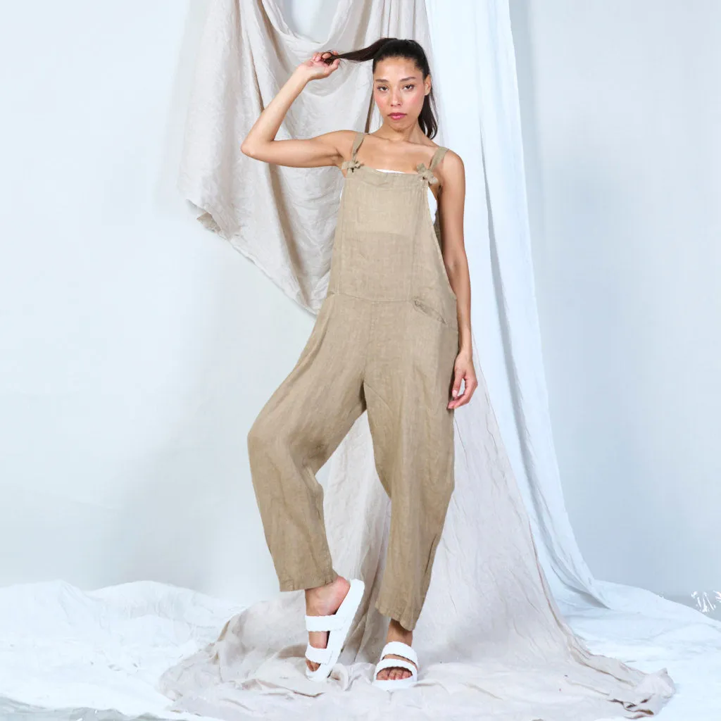 Artisanal linen overalls wholesale