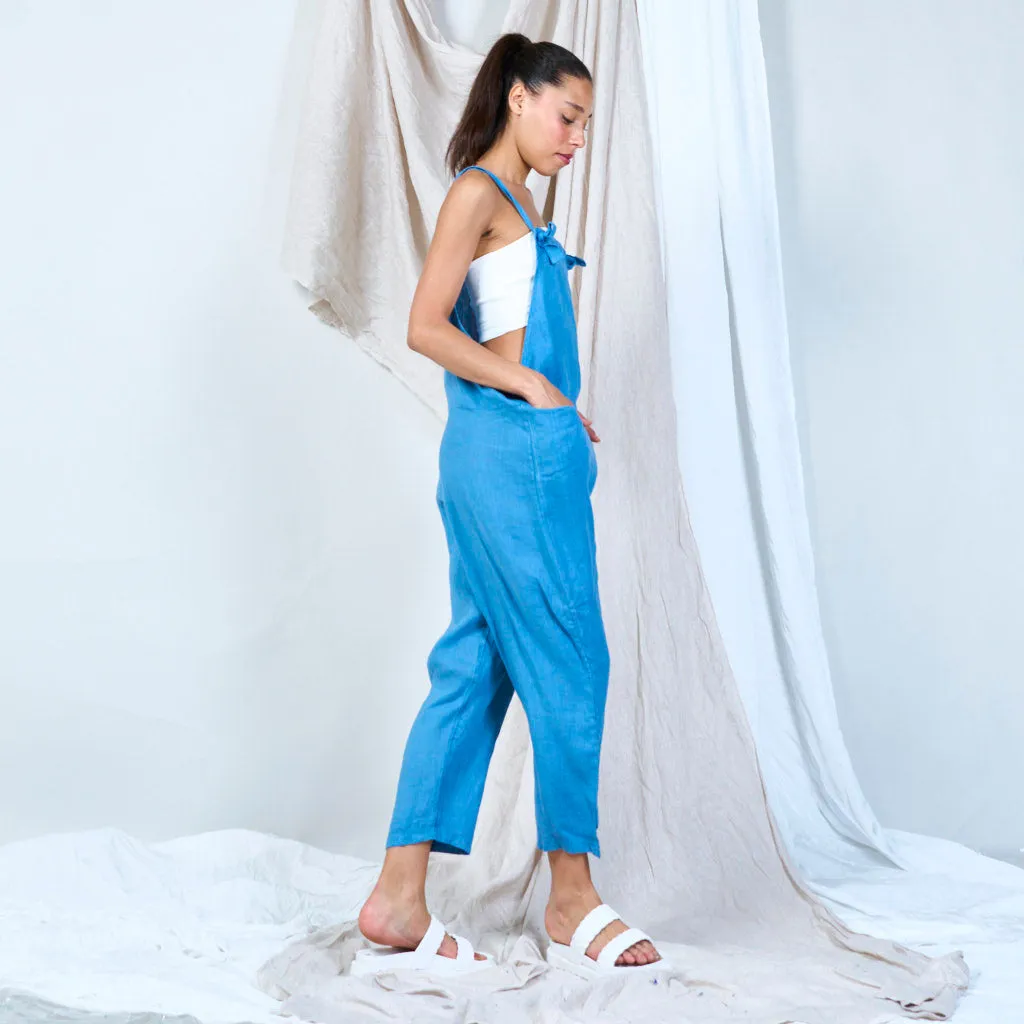 Artisanal linen overalls wholesale