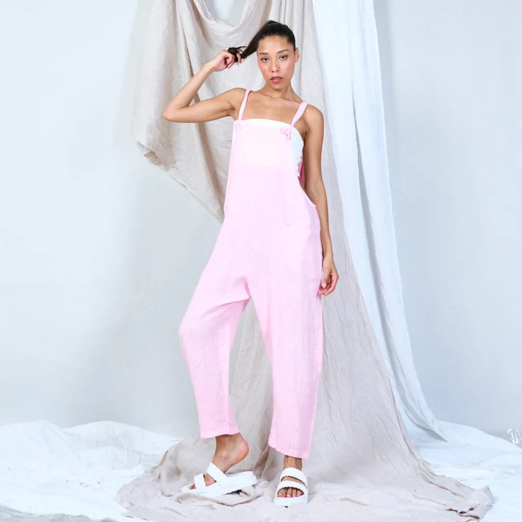 Artisanal linen overalls wholesale