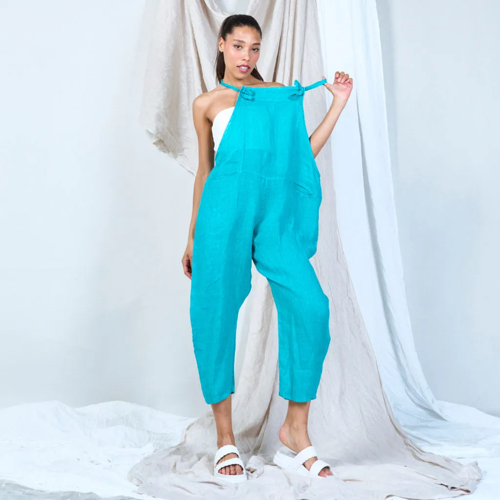 Artisanal linen overalls wholesale