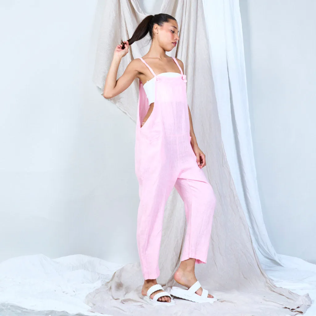 Artisanal linen overalls wholesale