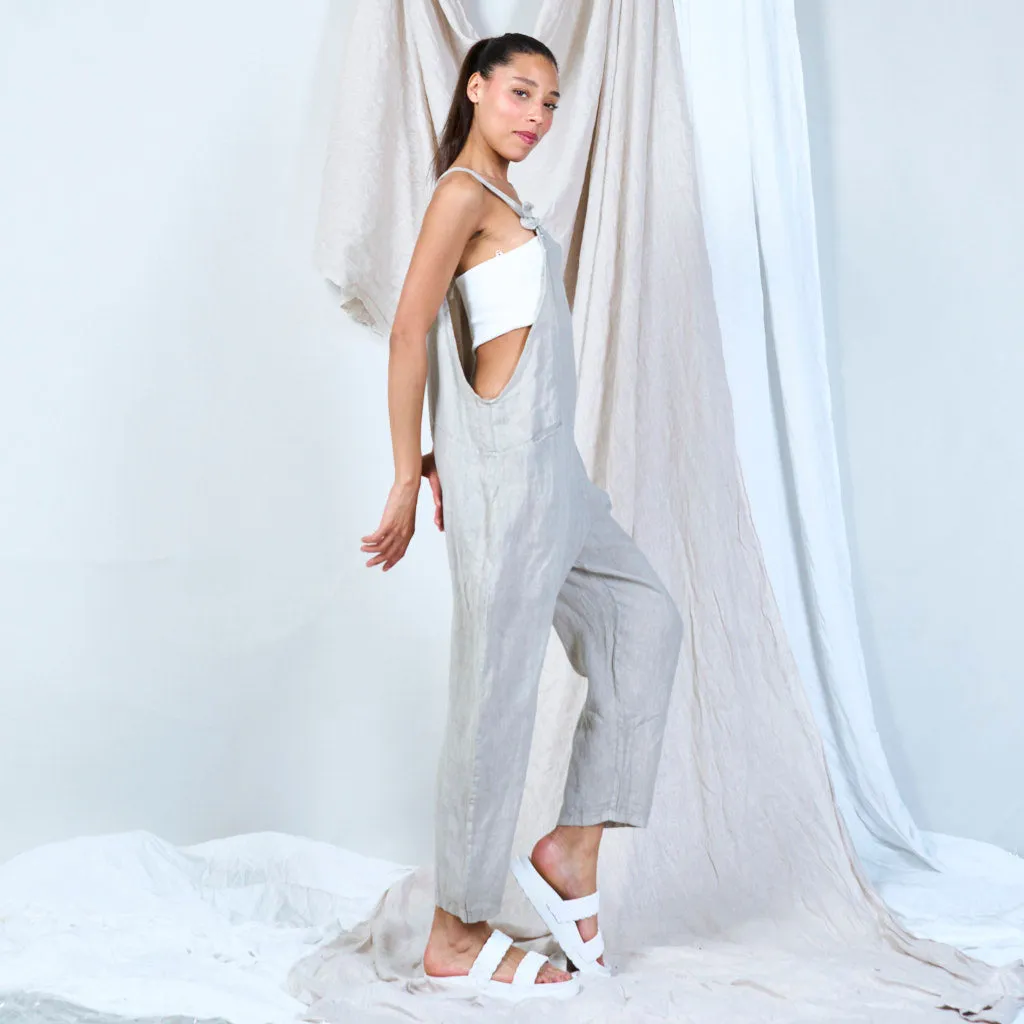 Artisanal linen overalls wholesale