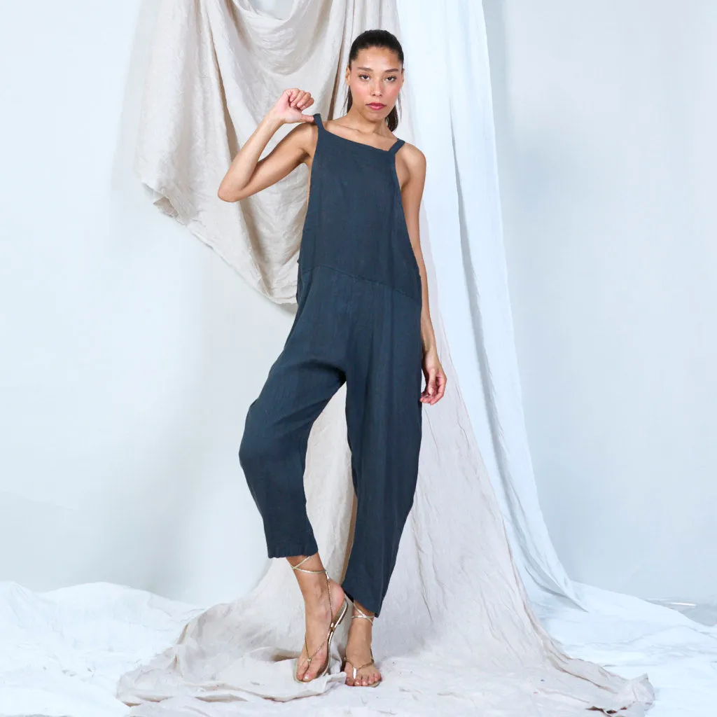 Artisanal linen overalls wholesale