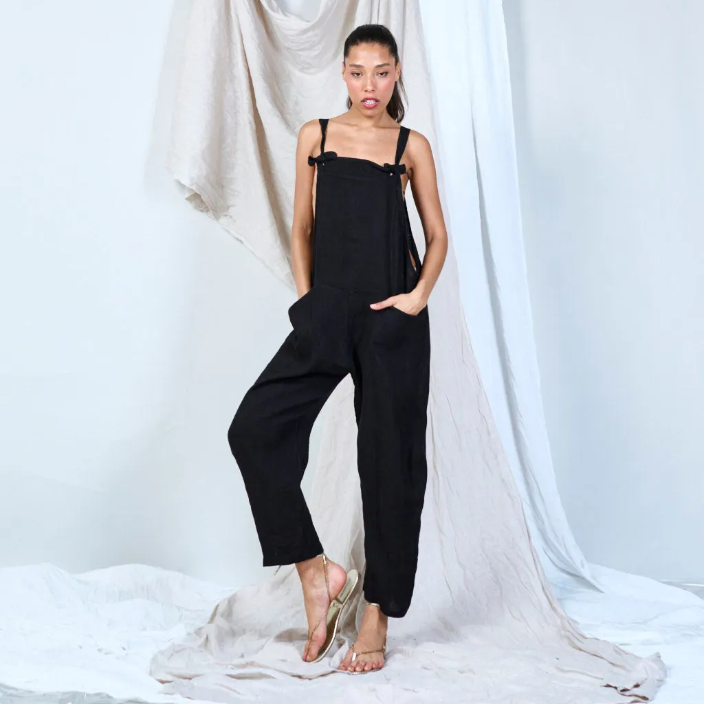 Artisanal linen overalls wholesale