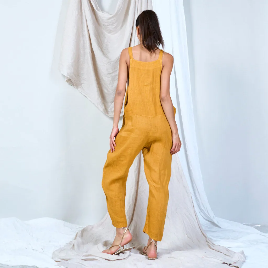 Artisanal linen overalls wholesale