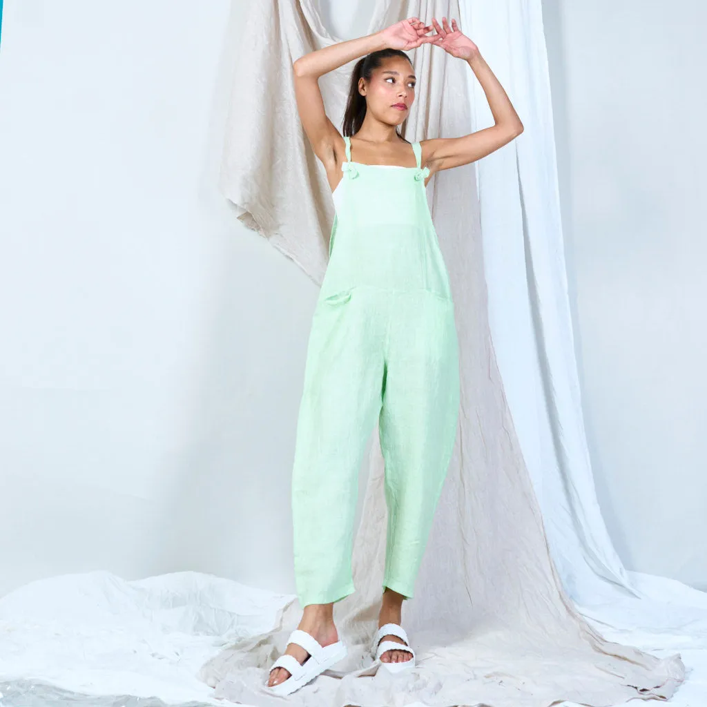 Artisanal linen overalls wholesale