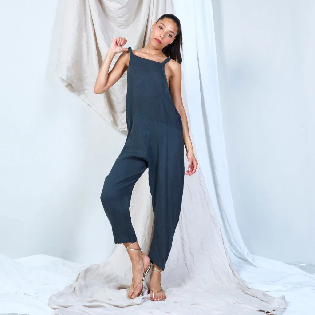 Artisanal linen overalls wholesale