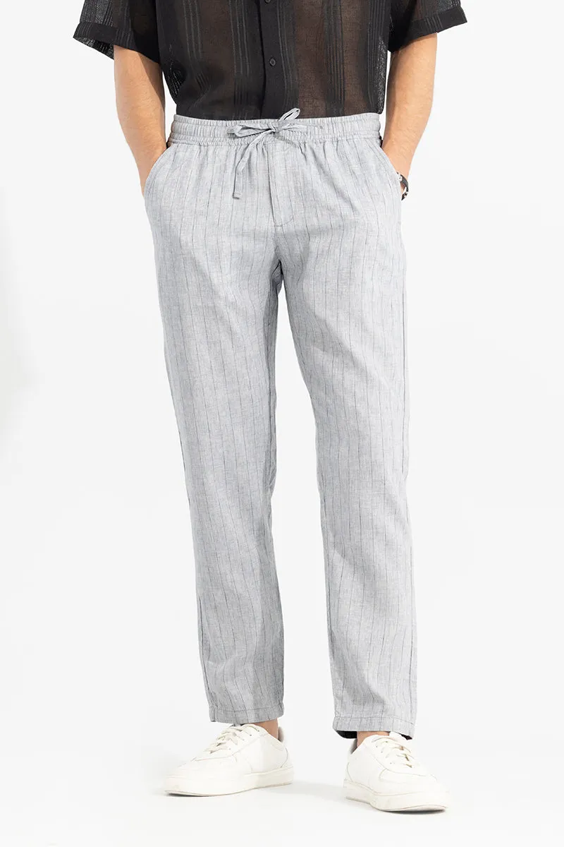 Aurabreeze Ash Grey Linen Pant