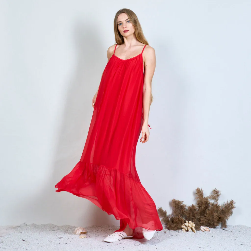 Backless silk chiffon long dress wholesale