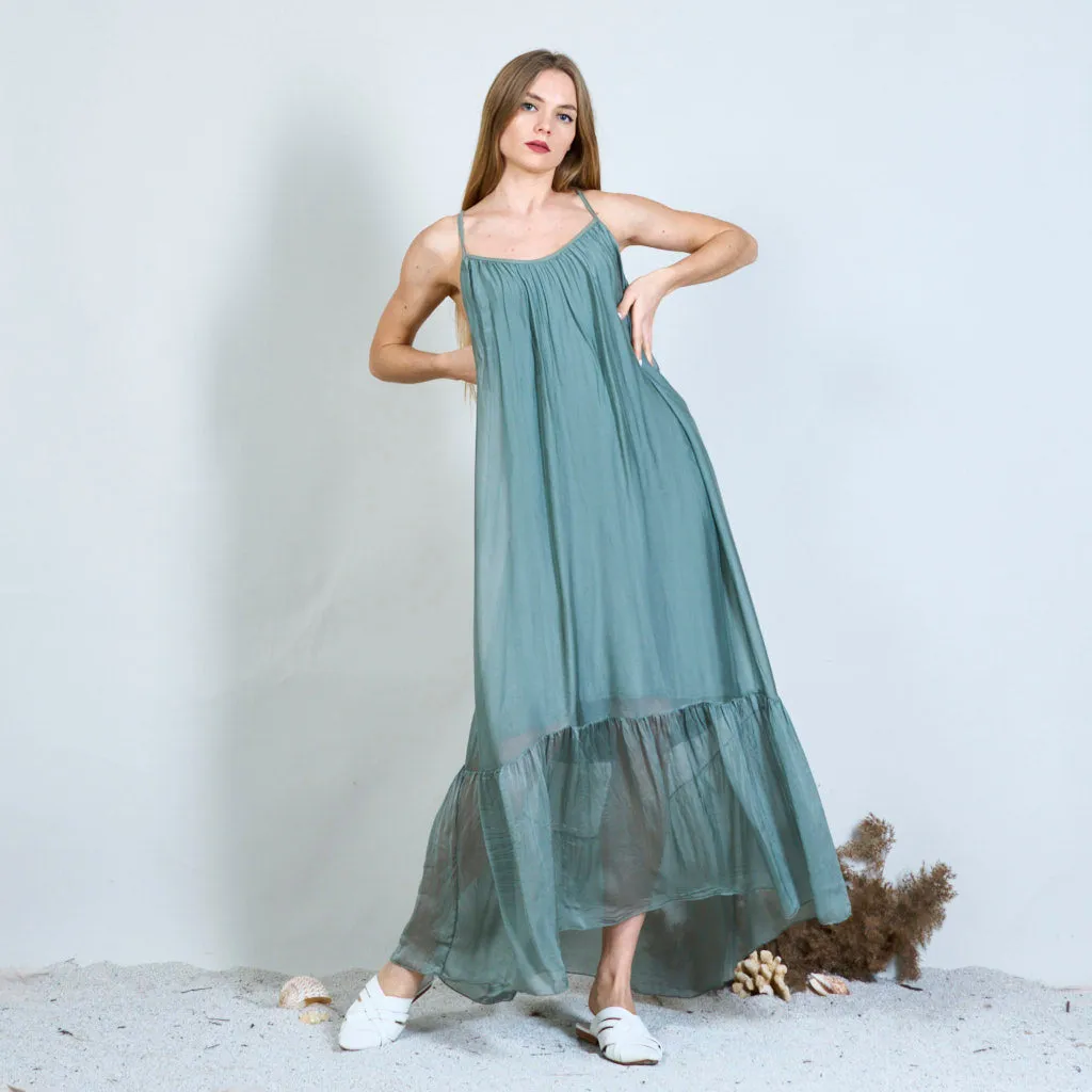 Backless silk chiffon long dress wholesale