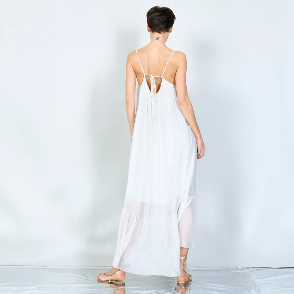 Backless silk chiffon long dress wholesale