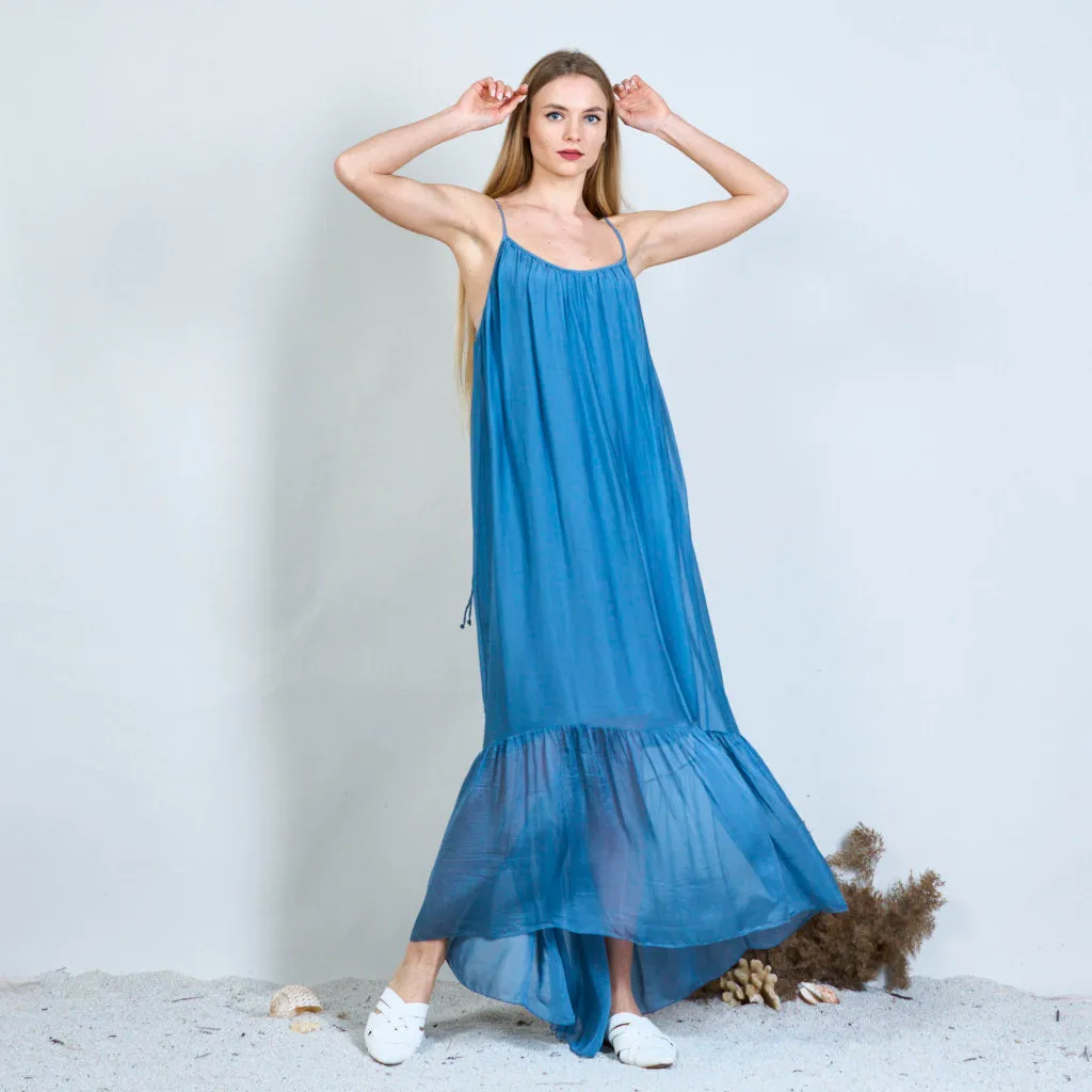 Backless silk chiffon long dress wholesale