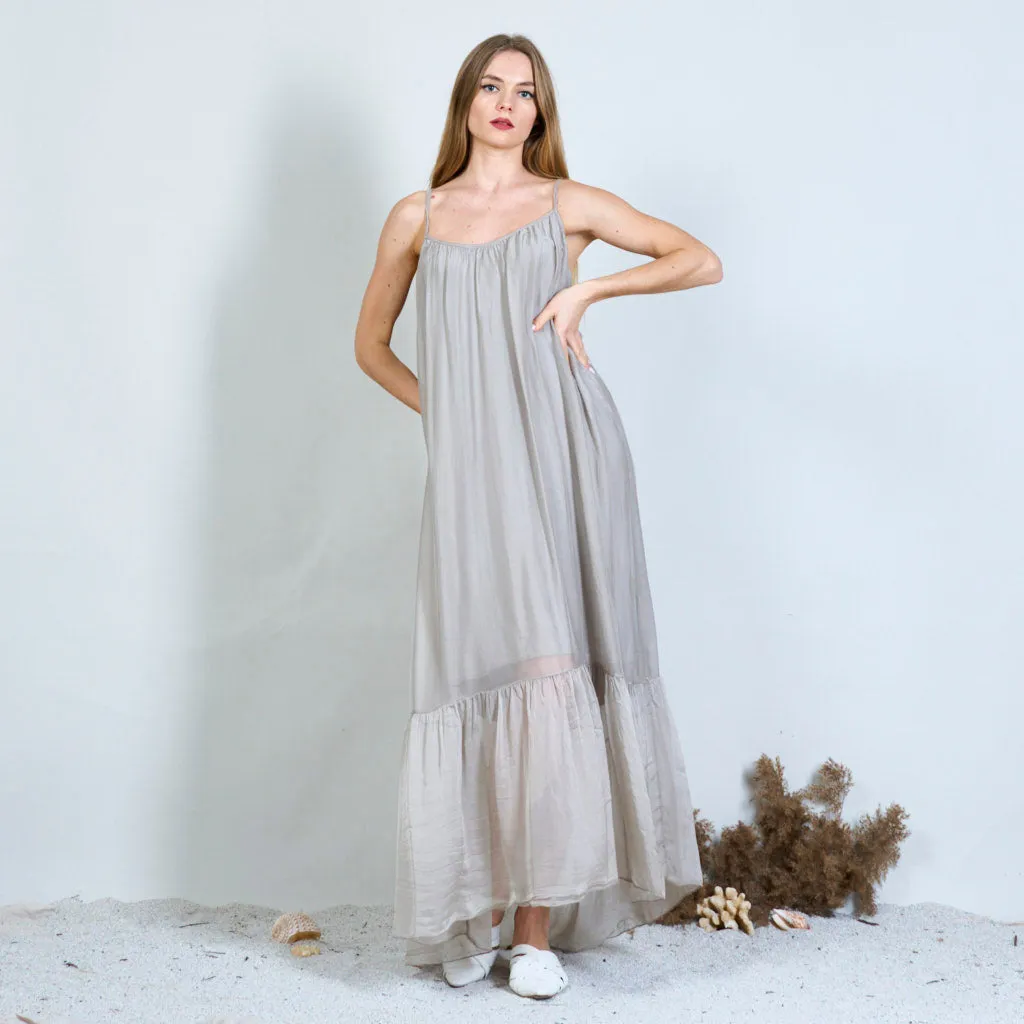 Backless silk chiffon long dress wholesale