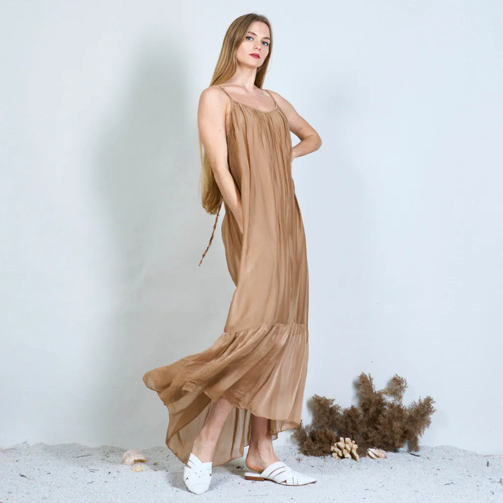 Backless silk chiffon long dress wholesale