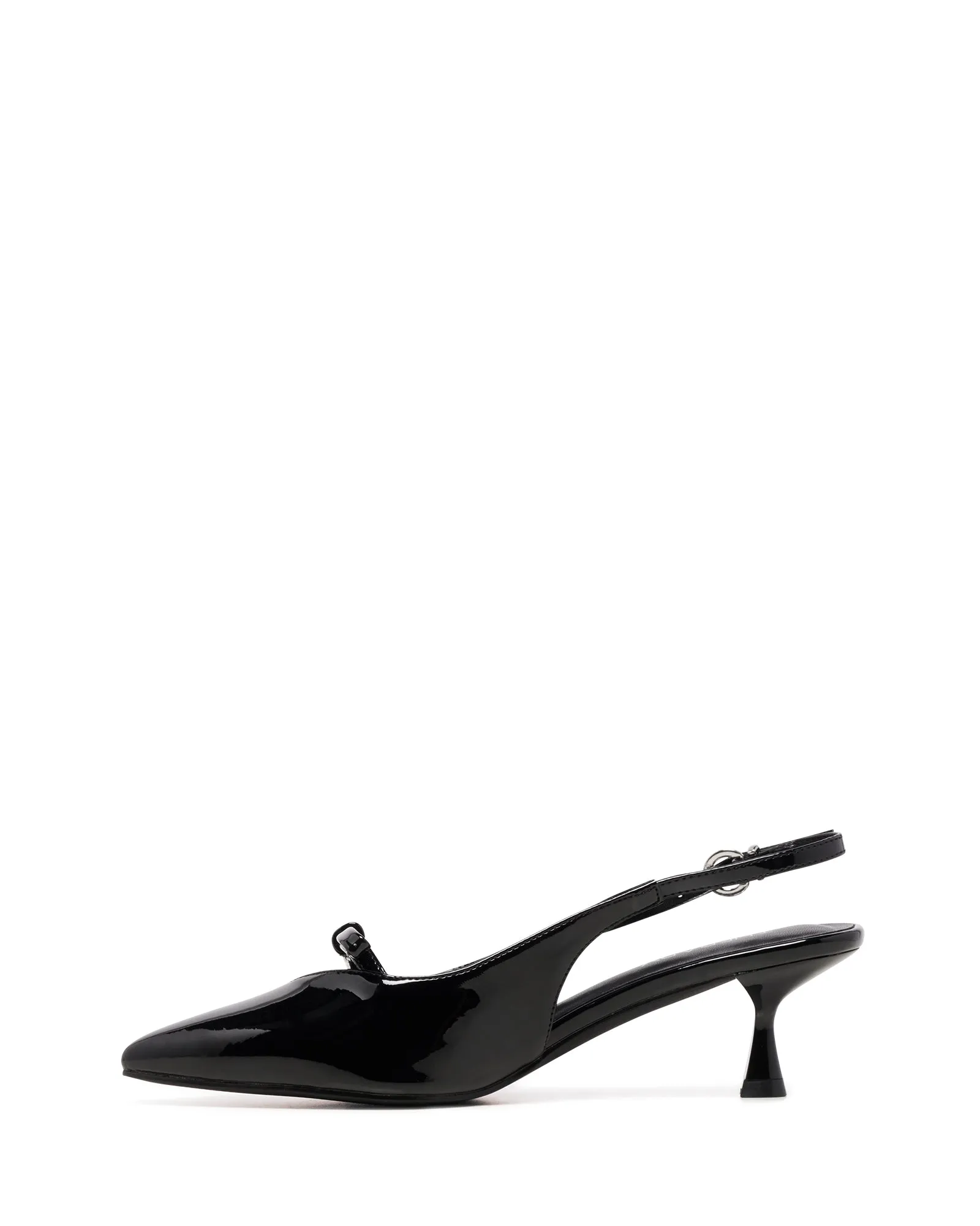 Beverly Slingback Pump Black Patent