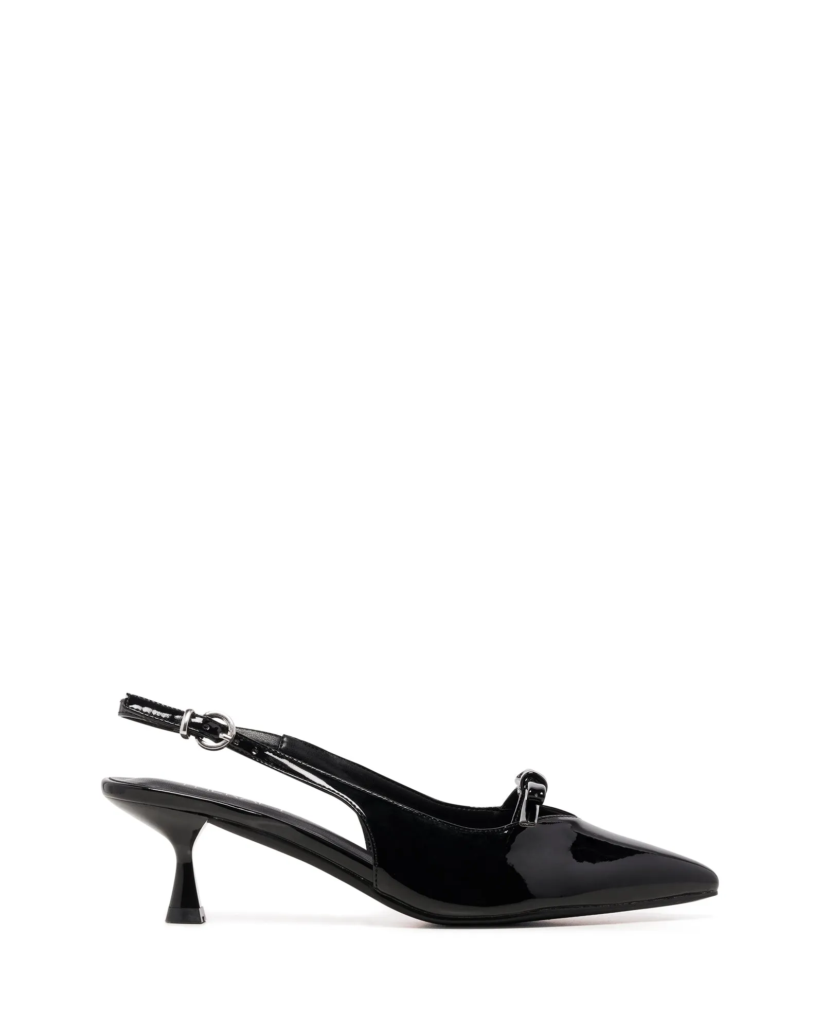 Beverly Slingback Pump Black Patent