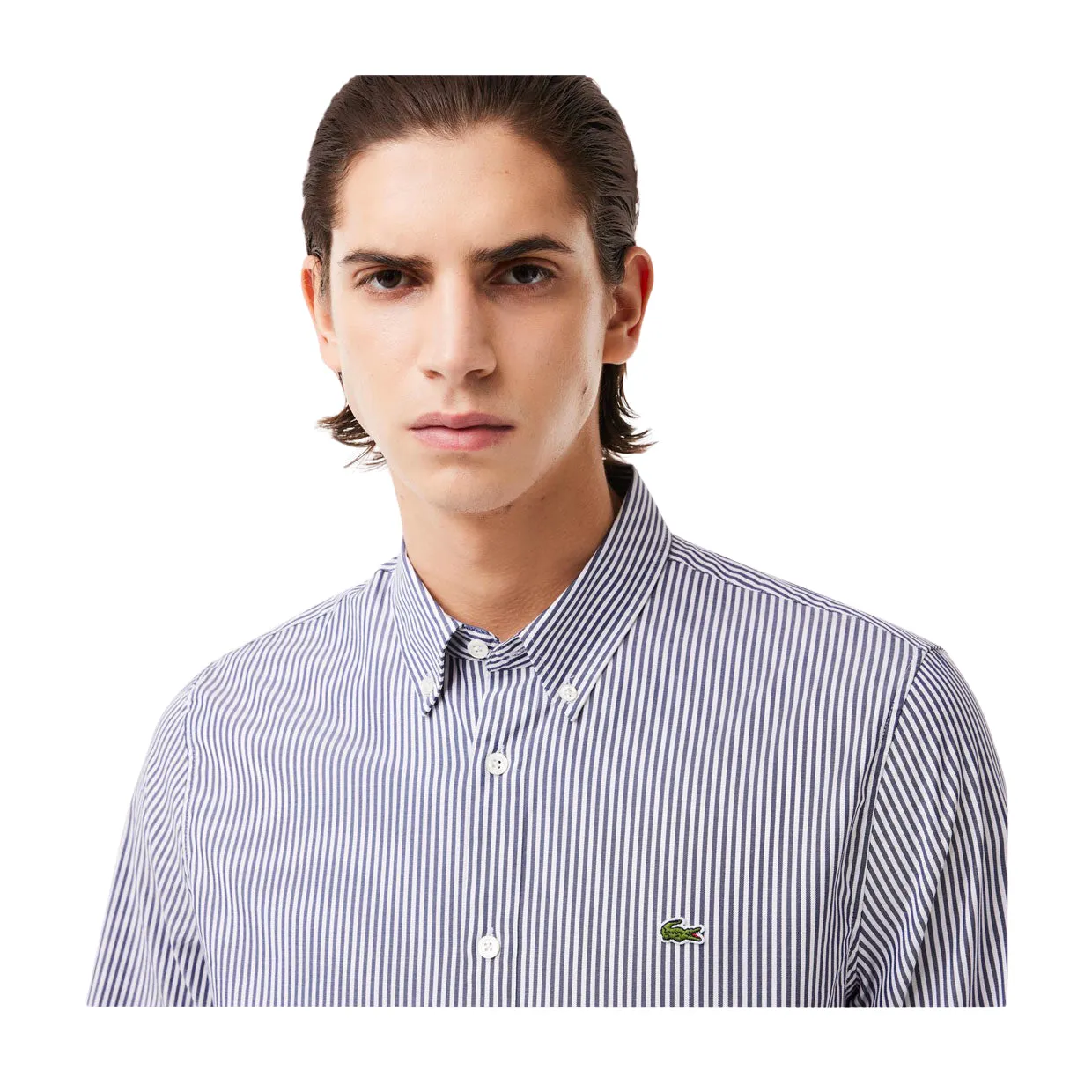 Camicia Uomo Lacoste A Righe Bianco / Blu (522)