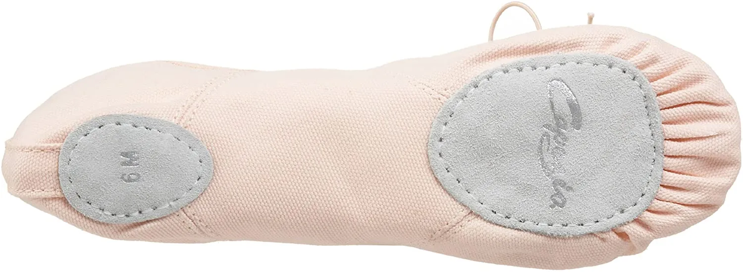 Capezio Girls Child 2028C Canvas Juliet Ballet Shoe Light Ballet Pink 2.5