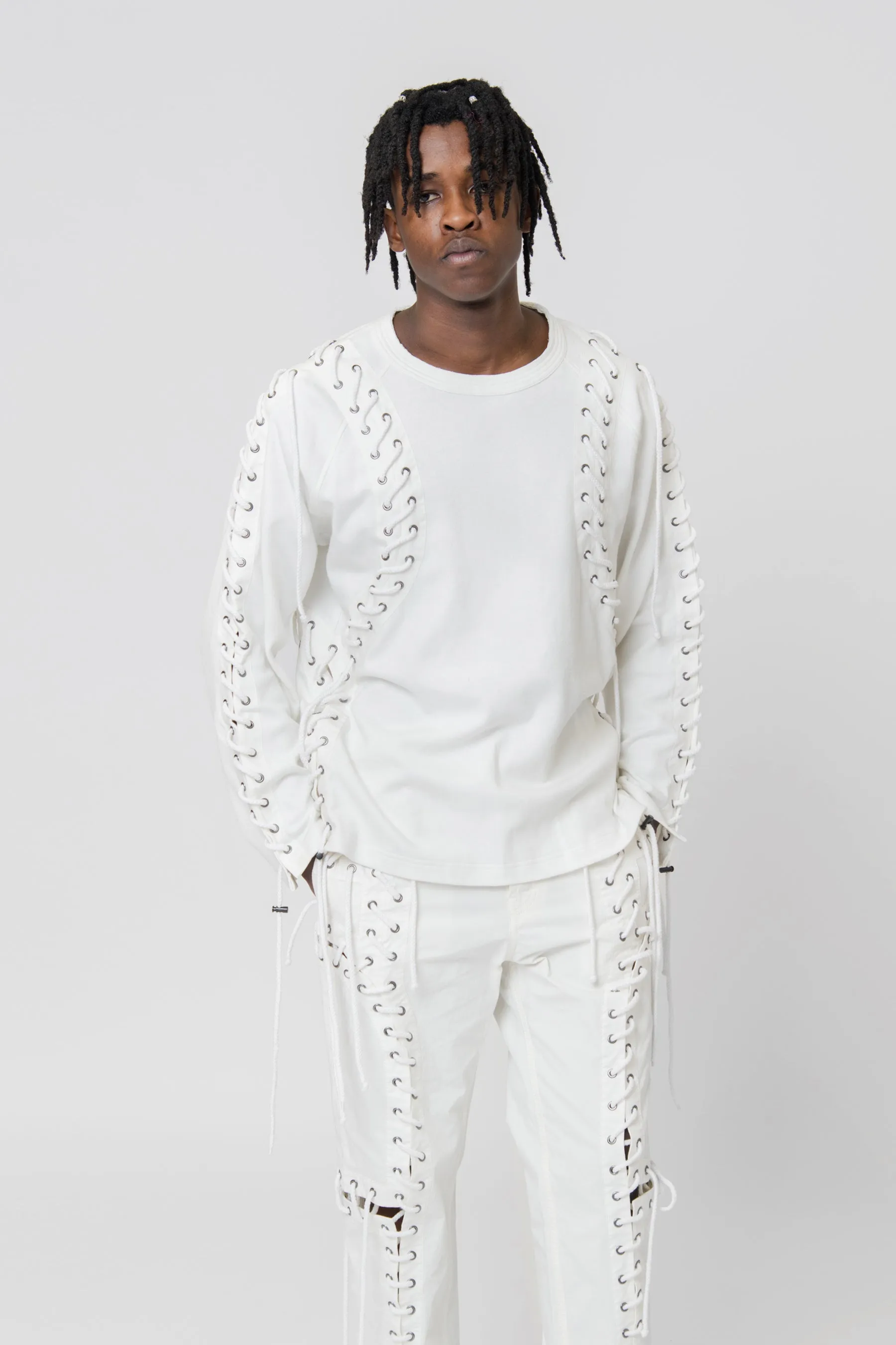 Deconstructed Laced Smock White CGSS24CJETLS12