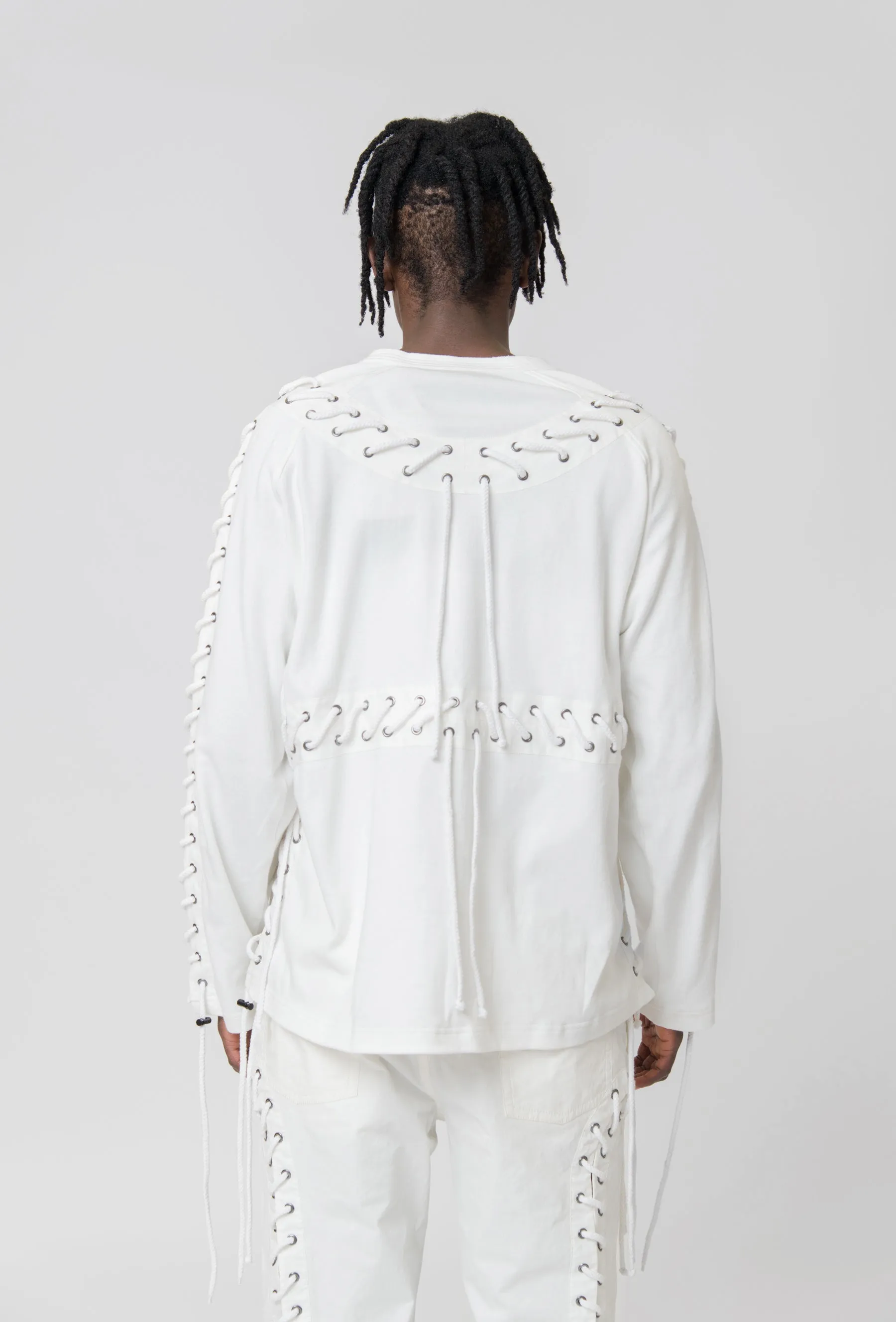 Deconstructed Laced Smock White CGSS24CJETLS12