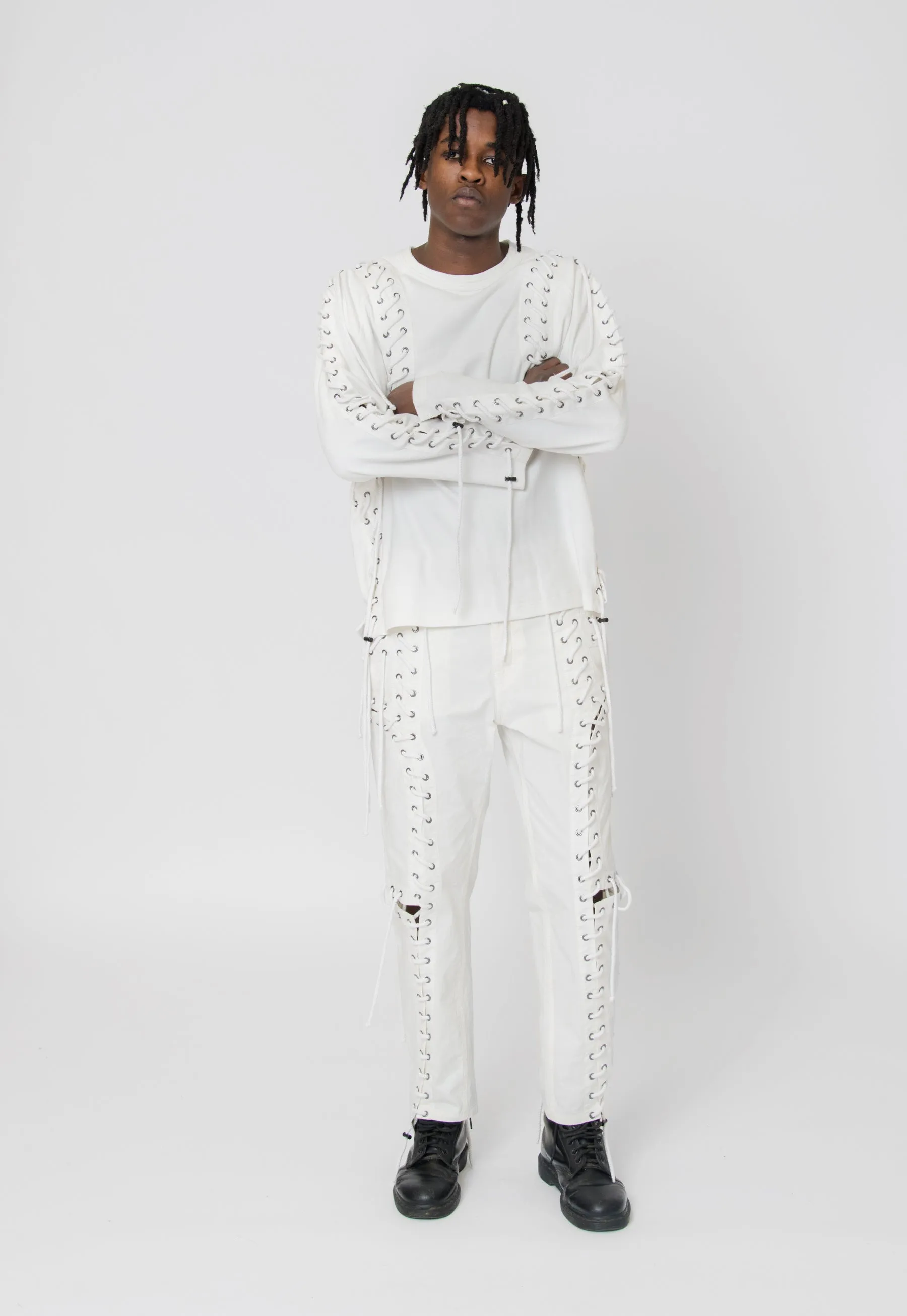 Deconstructed Laced Smock White CGSS24CJETLS12