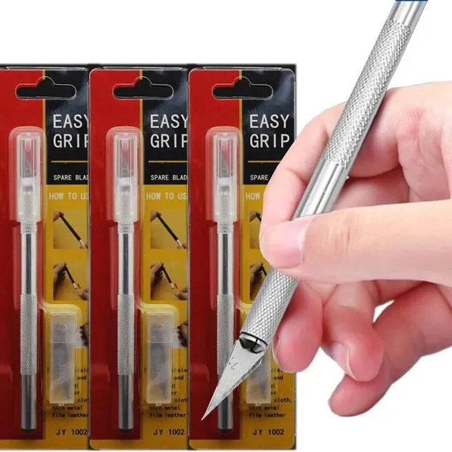 Easy Grip Pen Cutter Precision Knives Exacto Style Hobby Knife For Crafts - JY1002