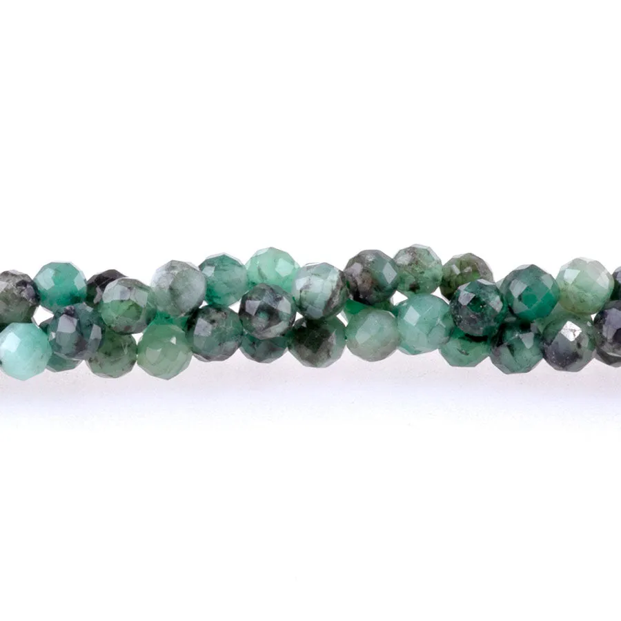 Emerald 3mm Faceted Round A Grade - 15-16 Inch