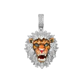 Fearless Lion Enamel Miniature Pendant