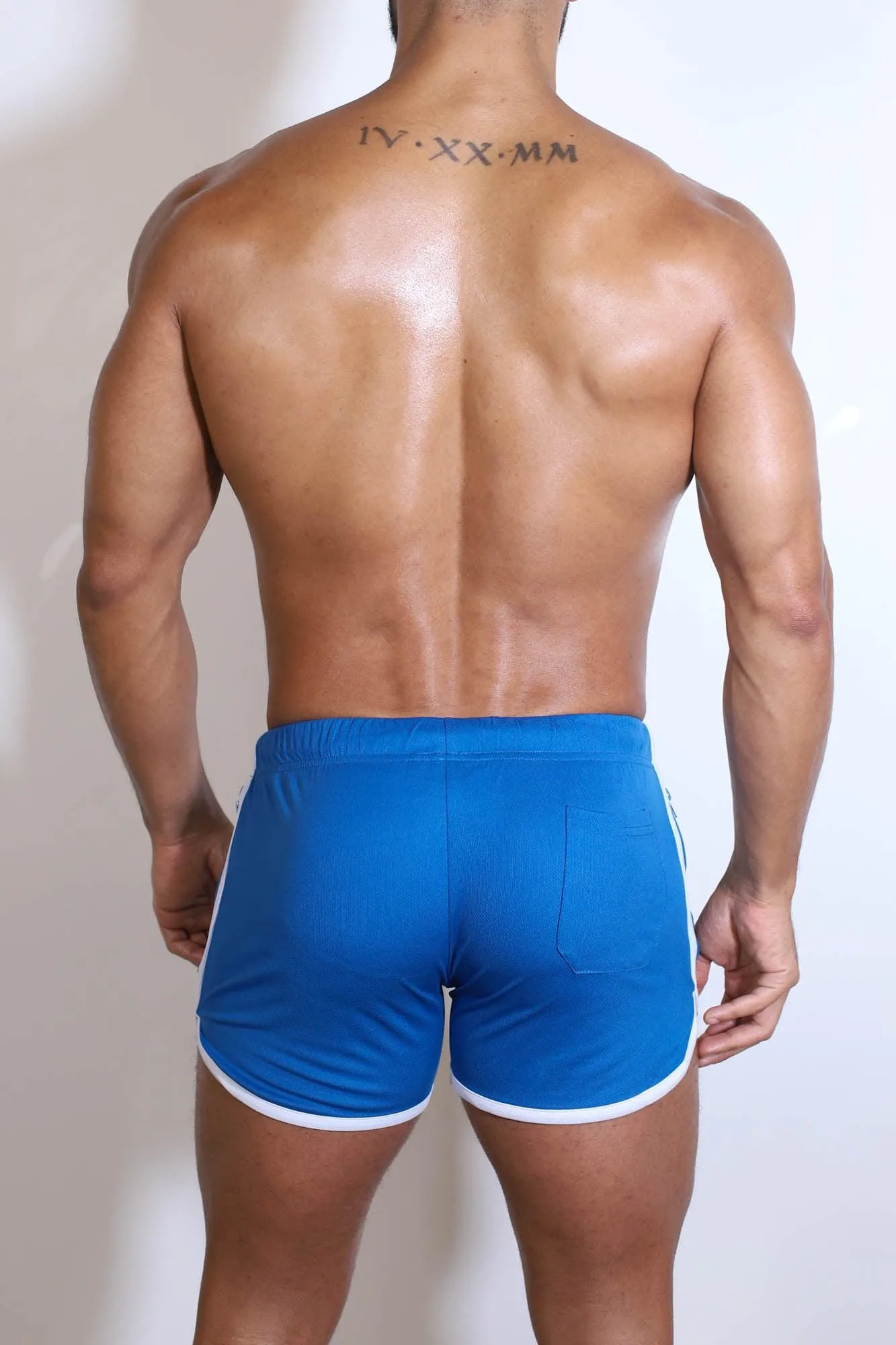 For-the-Night 4" Gym Short Shorts with Drawstring - Cobalt Blue