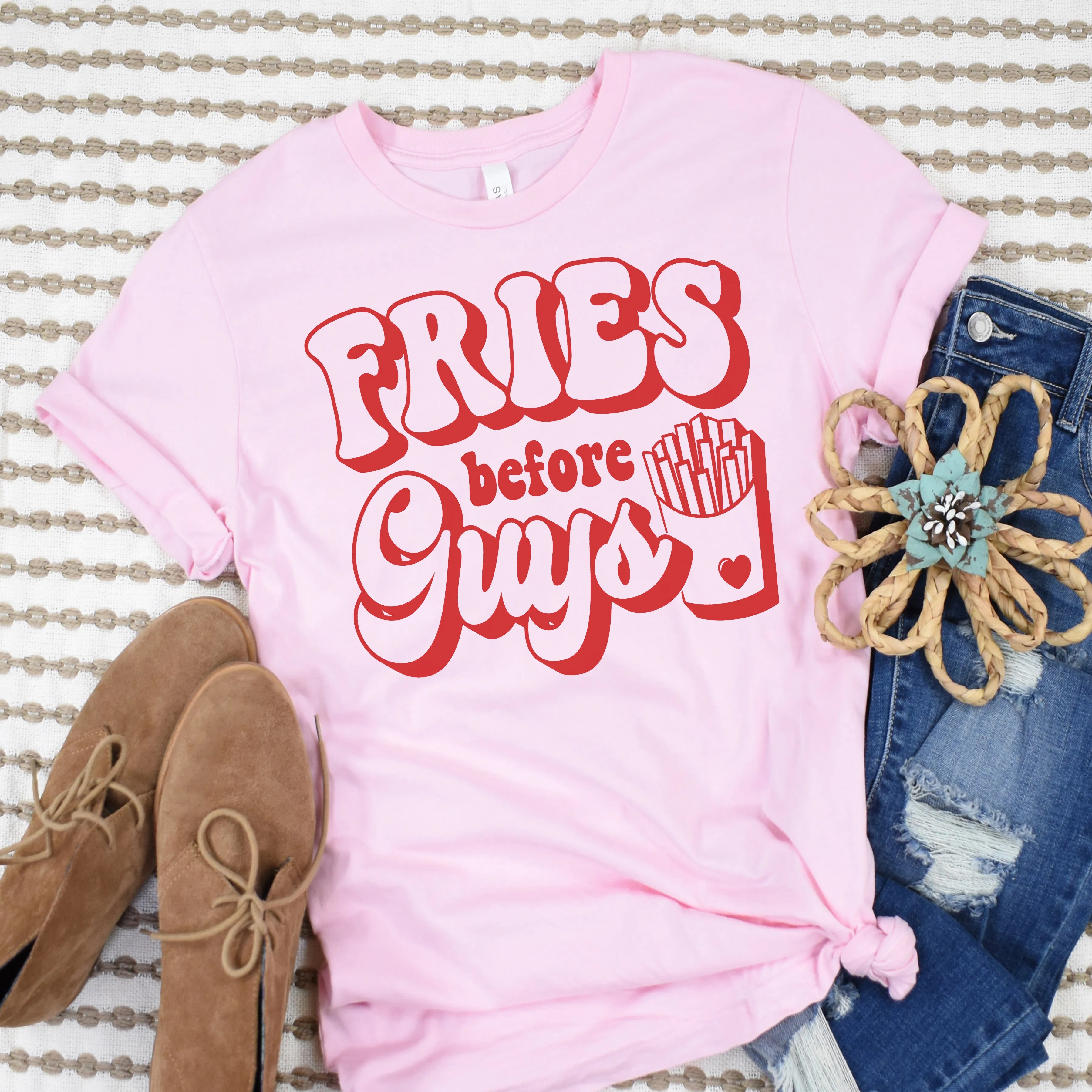 Fries before Guys - Light Pink