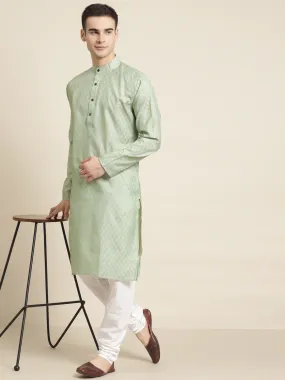 Green Printed Kurta Set