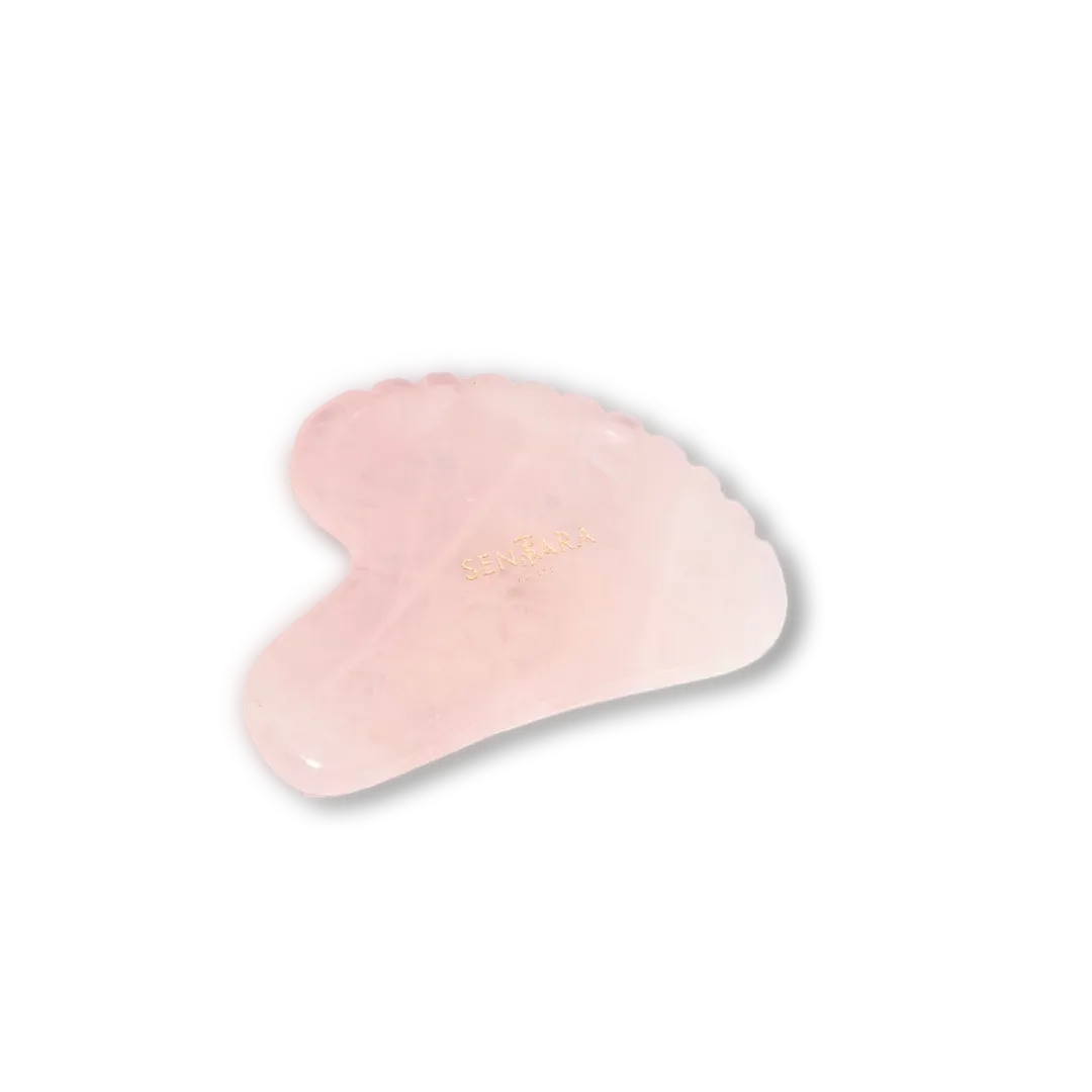 Gua Sha 'Rose Quartz Heart with Teeth'