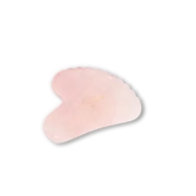 Gua Sha 'Rose Quartz Heart with Teeth'