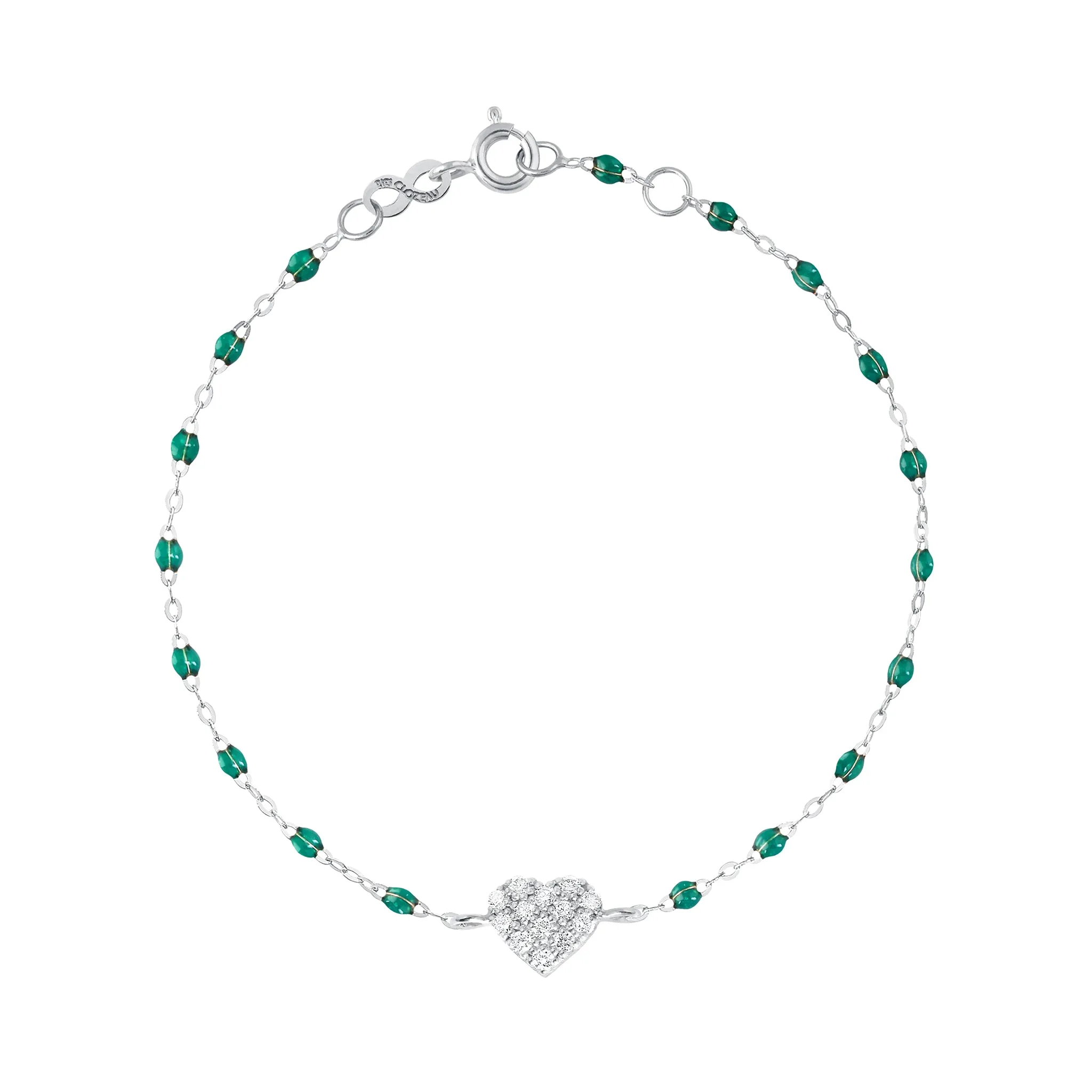 In Love Diamond Bracelet, Emerald, White Gold, 6.7"