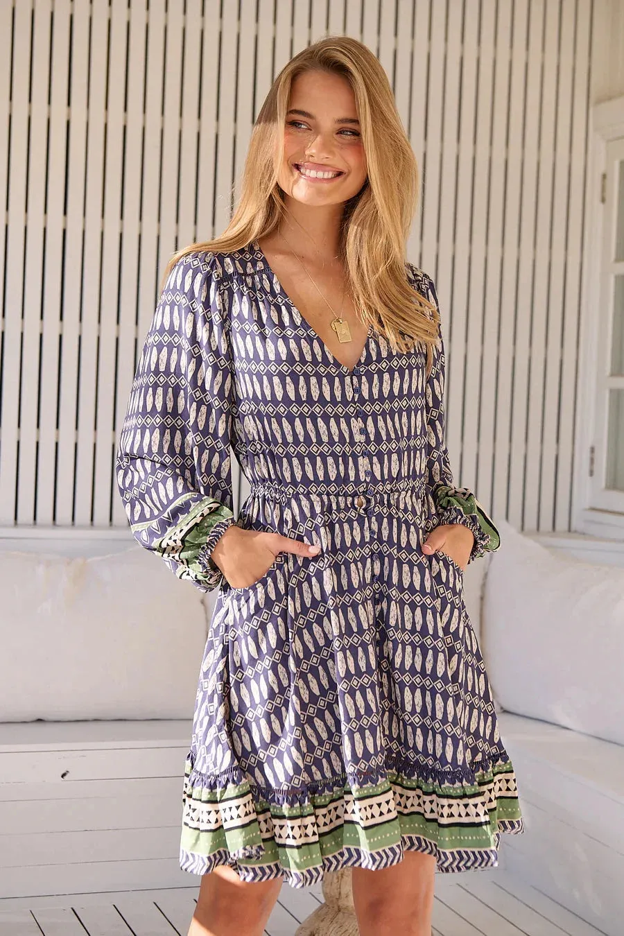 Jaase Long Sleeve Lizzie Mini Dress - Lorena Collection