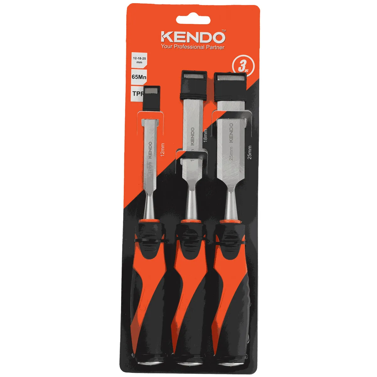 Kendo Wood Chisel Set 3 Pieces