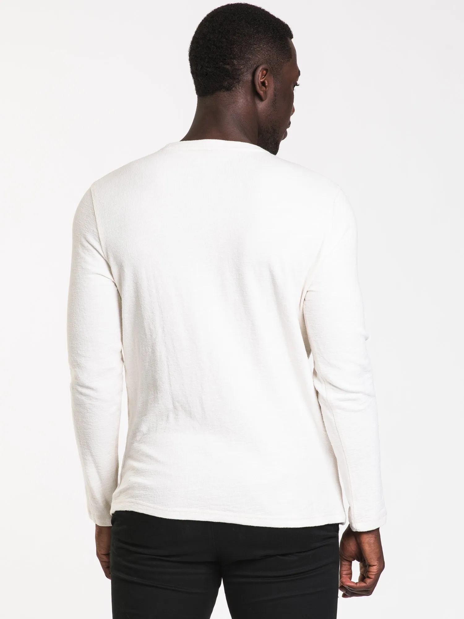 KOLBY LONG SLEEVE TEXTURE TEE - CLEARANCE