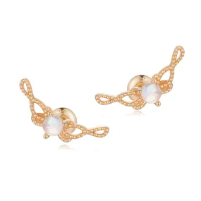 Moonstone Gold Stud Earrings - Archer