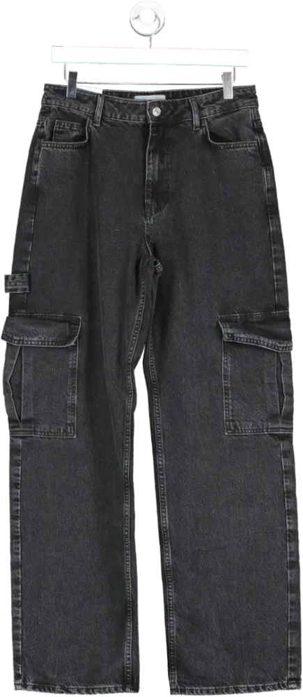 New Look Black Cargo Jean UK 12